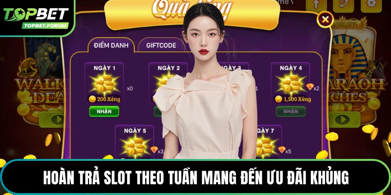 Hoàn trả slot theo tuần mang đến ưu đãi khủng