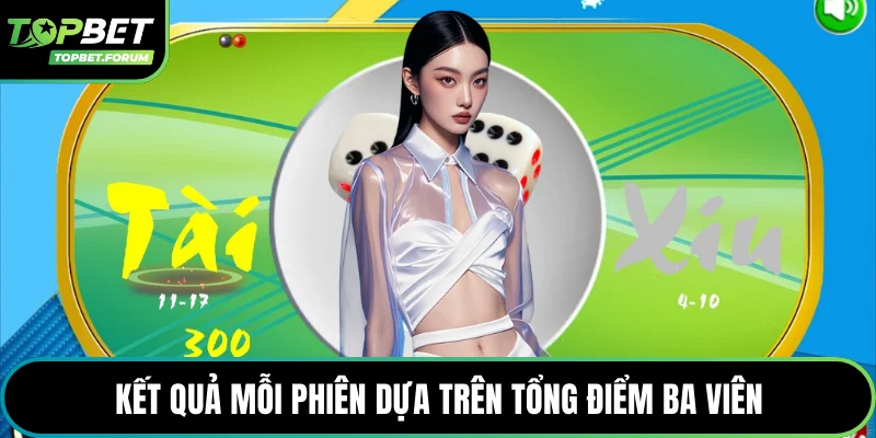 Kết quả mỗi phiên dựa trên tổng điểm ba viên