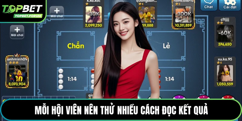 Mỗi hội viên nên thử nhiều cách đọc kết quả