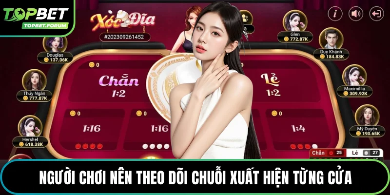Người chơi nên theo dõi chuỗi xuất hiện từng cửa